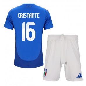 Italien Bryan Cristante #16 Replika Babytøj Hjemmebanesæt Børn EM 2024 Kortærmet (+ Korte bukser)